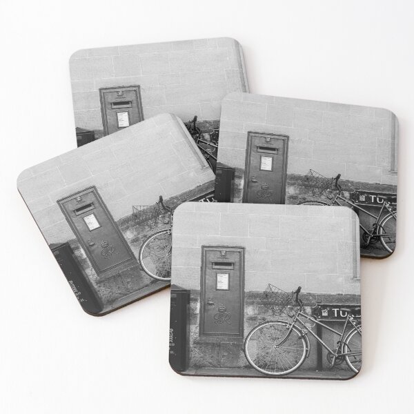 Item preview, A bicycle and mail box photograph in Oxford, England in black and white designed and sold by Hochmann.
