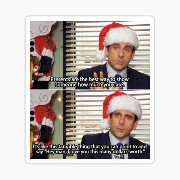 The Office Christmas Quotes The Office Christmas " Sticker By Boddahs | Redbubble