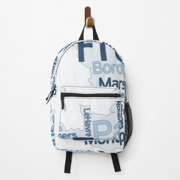 Item preview, blue Text graphic France map, Text Map of France with largest cities designed and sold by mashmosh.