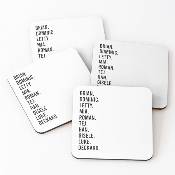 Item preview, Fast & Furious Character Names designed and sold by leenbernardo.
