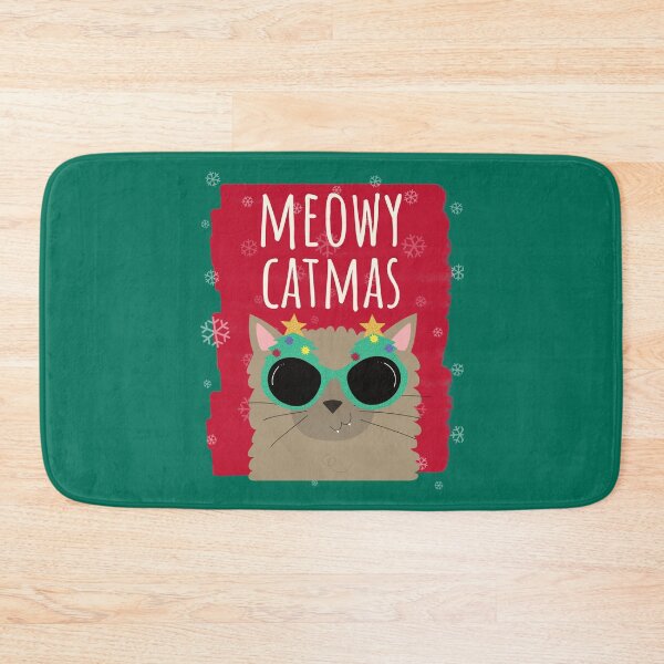 Item preview, Meowy Catmas Christmas Christmask Festive Glasses Cat Green designed and sold by Sunny Collections.