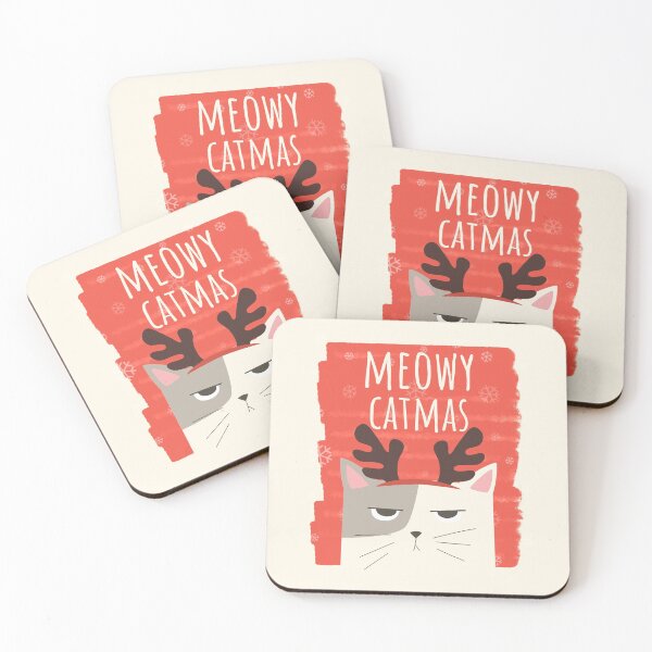 Item preview, Meowy Catmas Christmas Christmask Festive Antlers Cat  designed and sold by Sunny Collections.