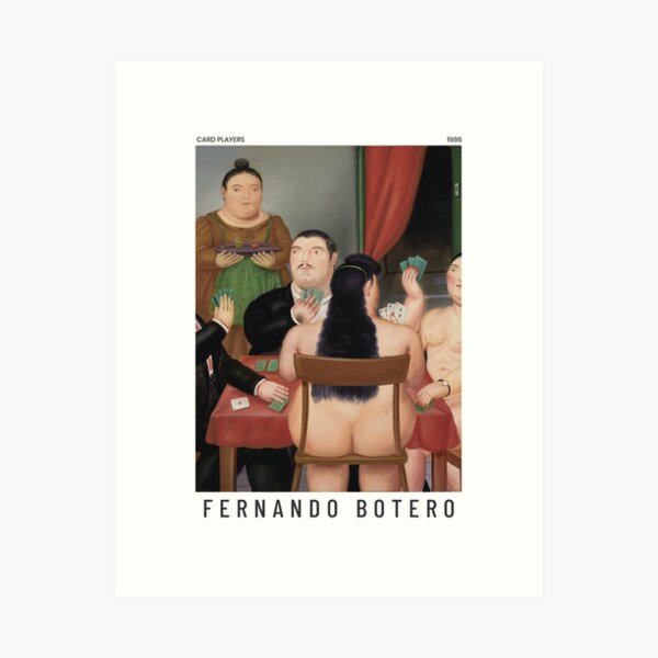 Item preview, Fernando Botero - Card Players - Exhibition Poster designed and sold by studiofrivolo.