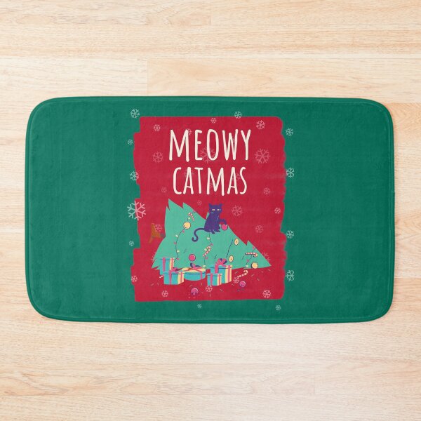 Item preview, Meowy Catmas Christmas Christmask Tree Festive Fail Cat Green designed and sold by Sunny Collections.
