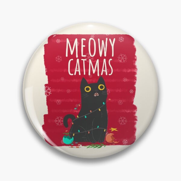 Item preview, Meowy Catmas Christmas Christmask Lights Funny Festive Cat  designed and sold by Sunny Collections.