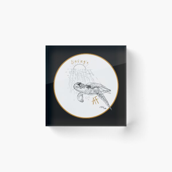 Item preview, 'Savage As F**k' Underwater Turtle designed and sold by KTREWTattoo.