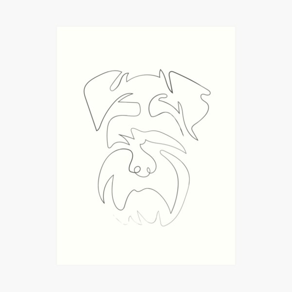 schnauzer line drawing