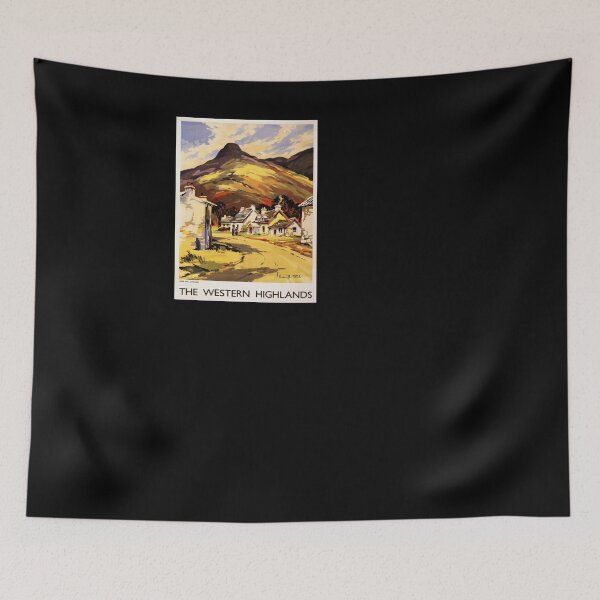 Item preview, retro iconic The Western Highlands designed and sold by CorasPosters.