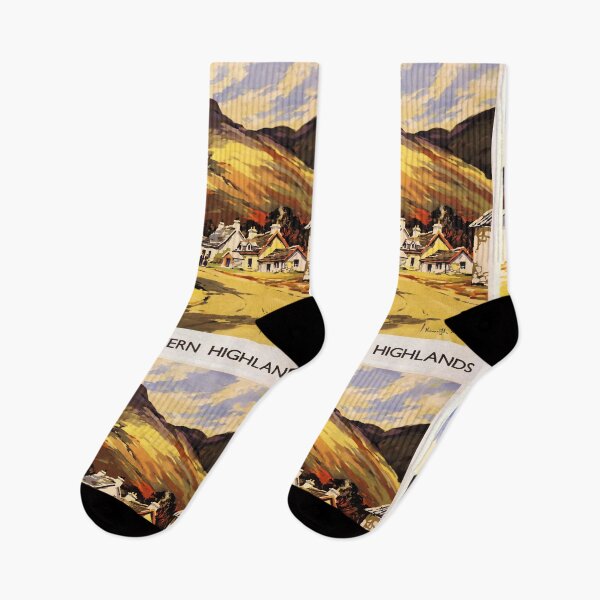 Item preview, retro iconic The Western Highlands designed and sold by CorasPosters.