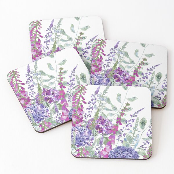 Item preview, Pink Foxgloves & Hydrangeas designed and sold by Fiona Calder Designs.