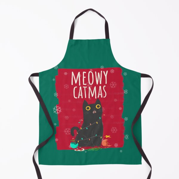 Item preview, Meowy Catmas Christmas Christmask Lights Funny Festive Cat Green designed and sold by Sunny Collections.