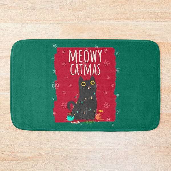 Item preview, Meowy Catmas Christmas Christmask Lights Funny Festive Cat Green designed and sold by Sunny Collections.