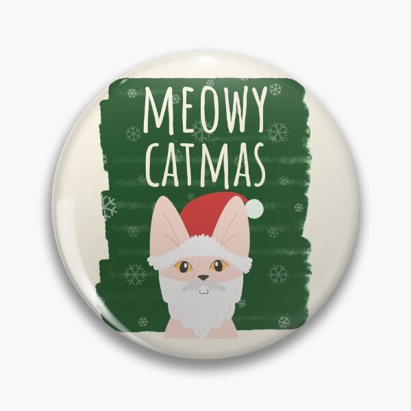 Item preview, Meowy Christmas Christmask Bald Sphynx Cat Santa Hat Festive Cat  designed and sold by Sunny Collections.