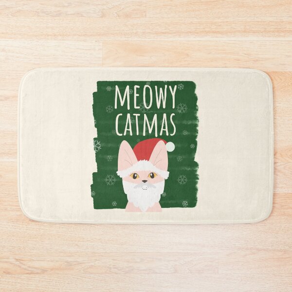 Item preview, Meowy Christmas Christmask Bald Sphynx Cat Santa Hat Festive Cat  designed and sold by Sunny Collections.