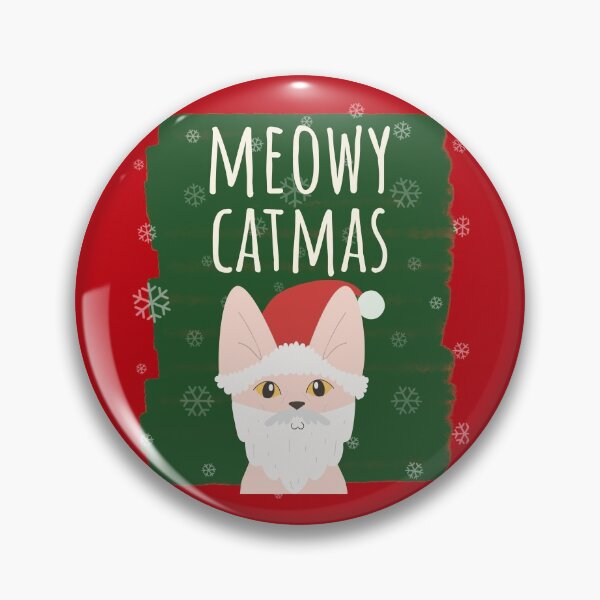 Item preview, Meowy Christmas Christmask Bald Sphynx Cat Santa Hat Festive Cat Red designed and sold by Sunny Collections.