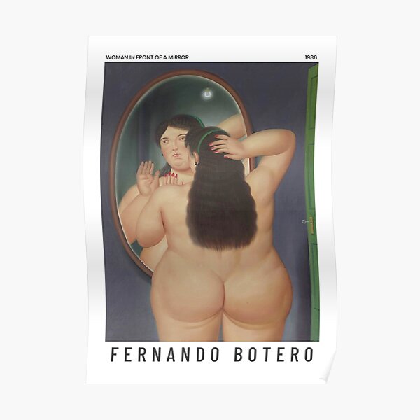 Fernando Botero - Femme devant un miroir - Affiche d'exposition Poster