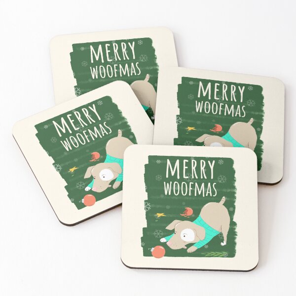 Item preview, Merry Woofmas Christmas Festive Baubles Scene Dog designed and sold by Sunny Collections.