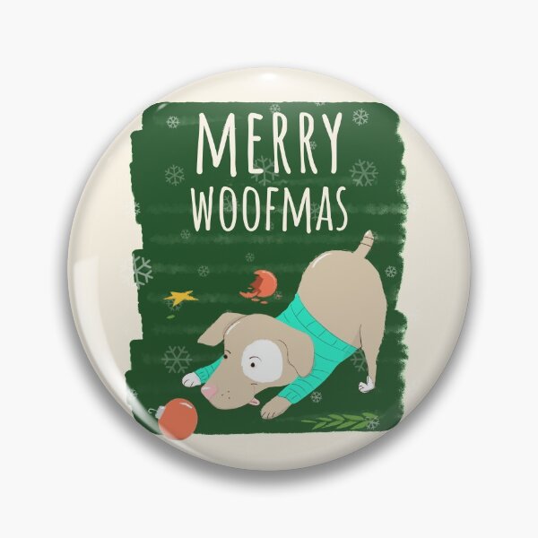 Item preview, Merry Woofmas Christmas Festive Baubles Scene Dog designed and sold by Sunny Collections.