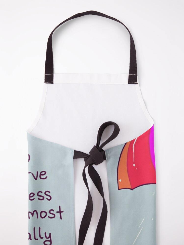 Alternate view of "You Deserve Kindness Today" Rainbow Sweater Bear Apron