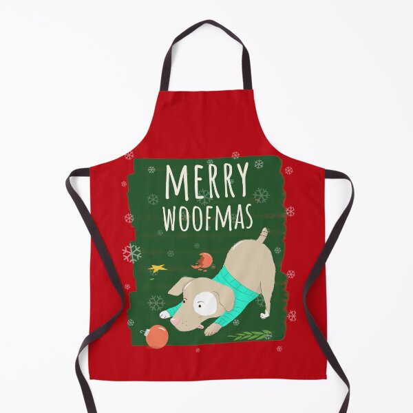 Item preview, Merry Woofmas Christmas Festive Baubles Scene Dog Red designed and sold by Sunny Collections.
