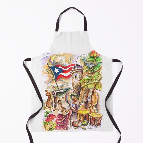 Patria -Puerto Rican Flag Apron