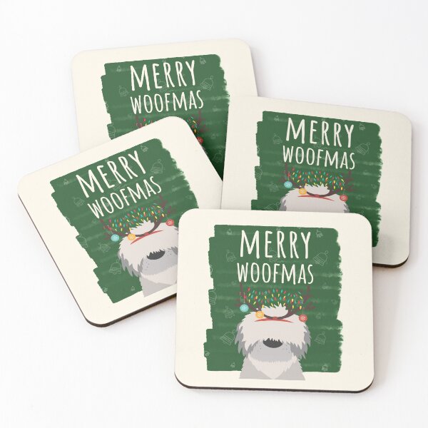 Item preview, Merry Woofmas Christmas Lights Festive Baubles Scene Dog designed and sold by Sunny Collections.