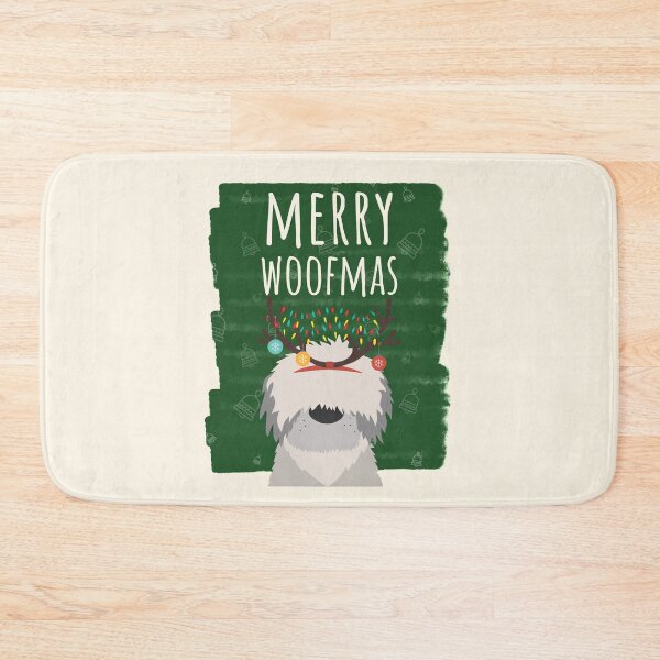 Item preview, Merry Woofmas Christmas Lights Festive Baubles Scene Dog designed and sold by Sunny Collections.