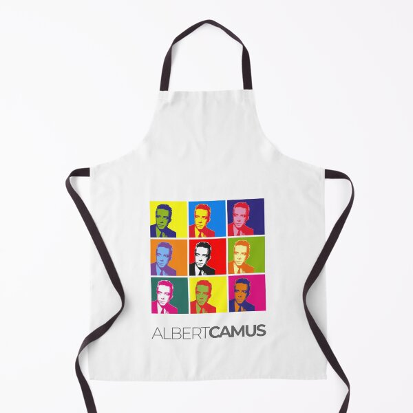 Item preview, Albert Camus pop-art portrait poster designed and sold by CMYKStudio.
