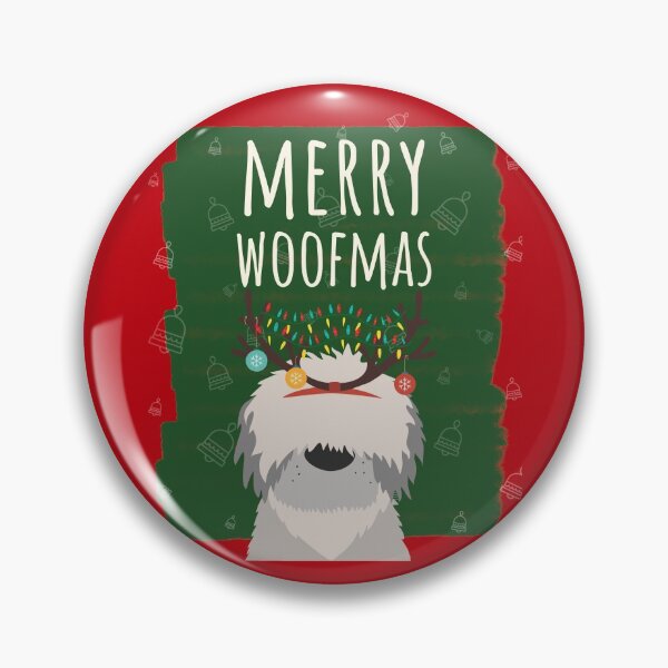 Item preview, Merry Woofmas Christmas Lights Festive Baubles Scene Dog Red designed and sold by Sunny Collections.