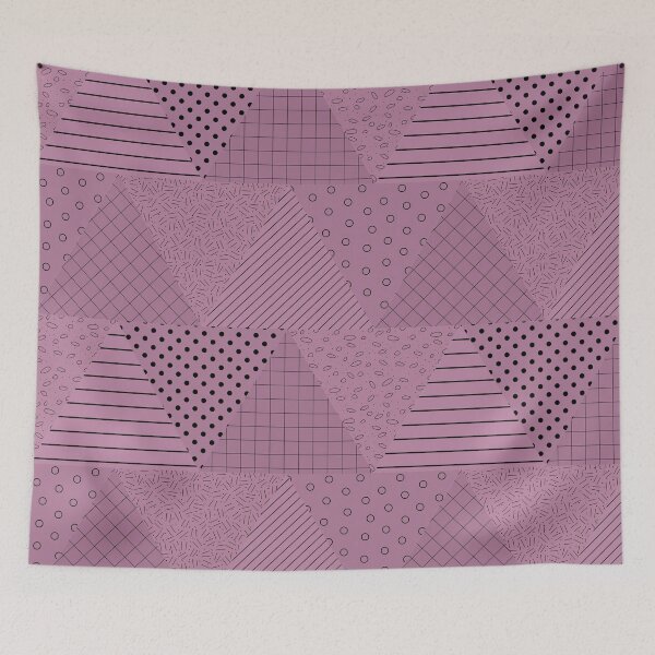 Item preview, Textured Triangles Geometric Pattern – Fuchsia designed and sold by RoguePatterns.
