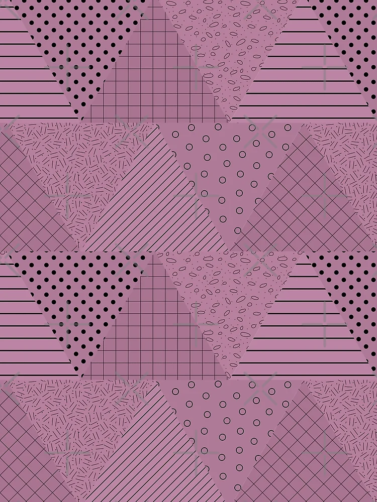 Thumbnail 3 of 3, Scarf, Textured Triangles Geometric Pattern – Fuchsia designed and sold by RoguePatterns.