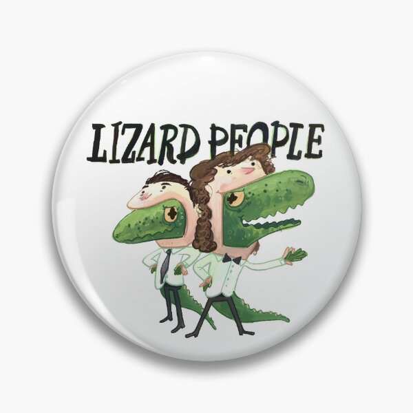 Lizard People Logo Pin Pin