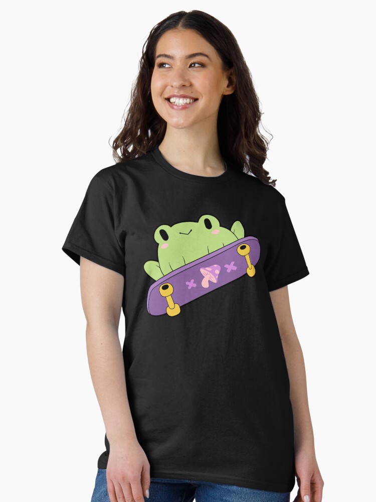Thumbnail 2 of 7, Classic T-Shirt, Cute Skater Frog designed and sold by ElectricFangs.