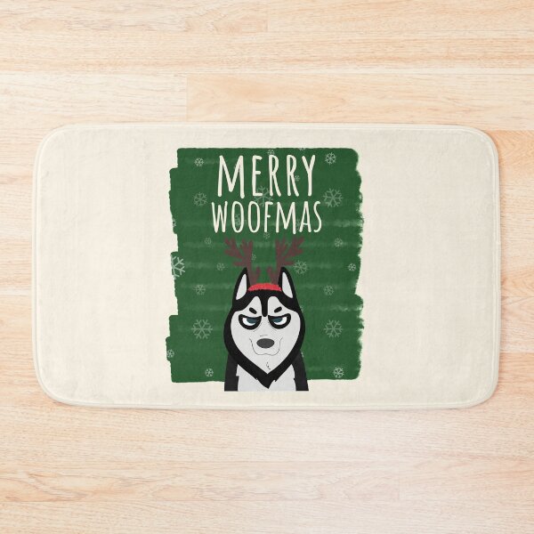 Item preview, Merry Woofmas Christmas Festive Antlers Husky designed and sold by Sunny Collections.