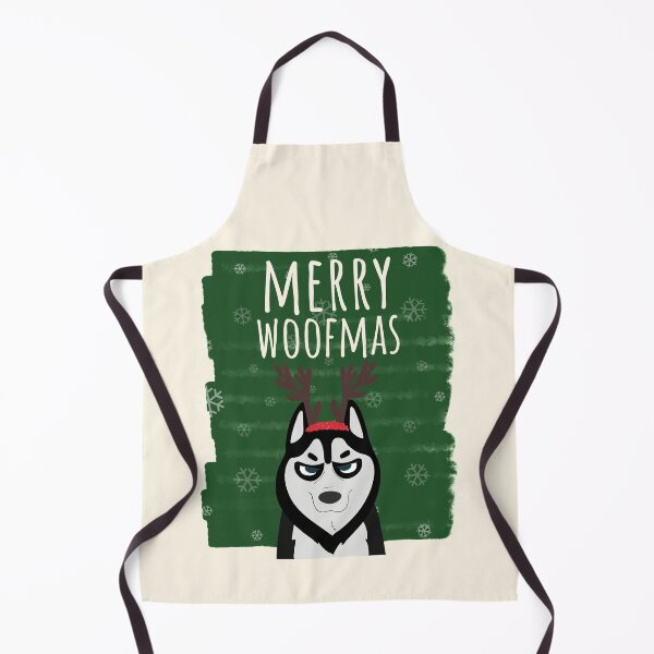 Item preview, Merry Woofmas Christmas Festive Antlers Husky designed and sold by Sunny Collections.