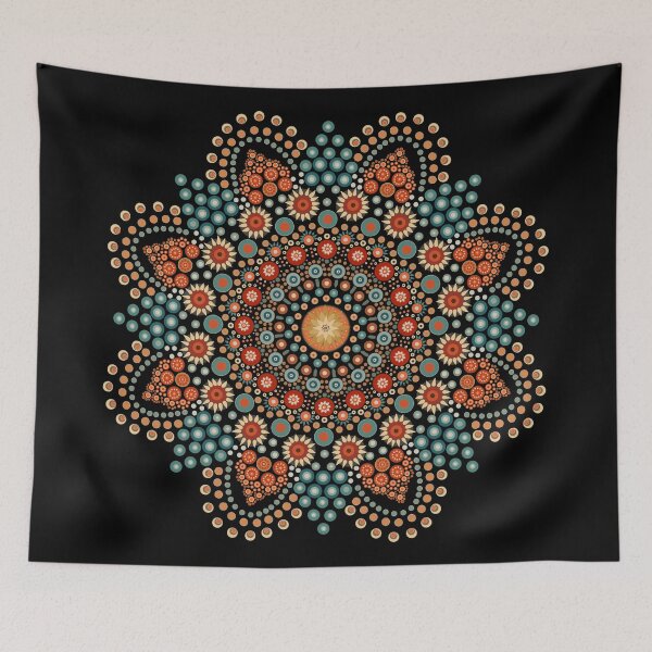 Item preview, Fall Colors Flower Mandala Original Design designed and sold by RobinetteArt.