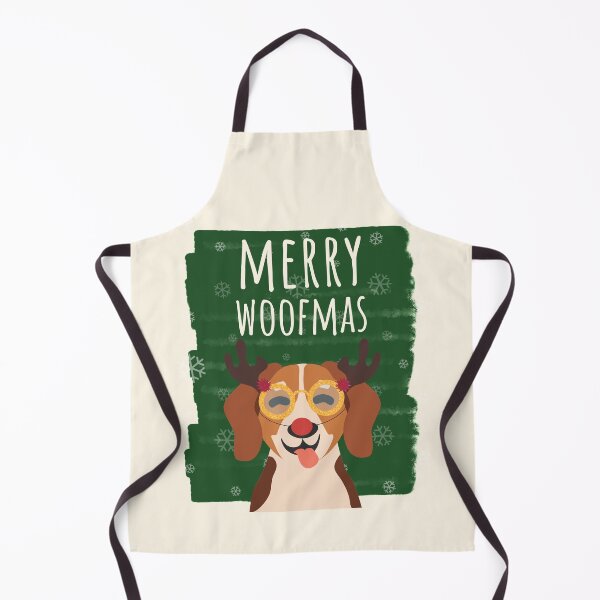 Item preview, Merry Woofmas Christmas Festive Antlers Red Nose Beagle designed and sold by Sunny Collections.