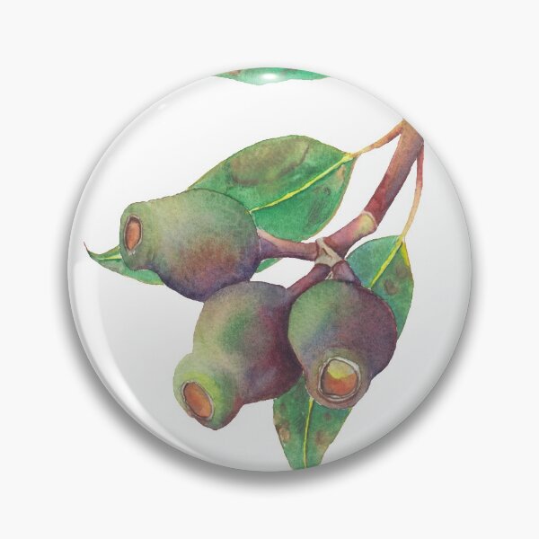 Item preview, Eucalyptus tree branch with gumnuts watercolour designed and sold by Zoya Makarova.