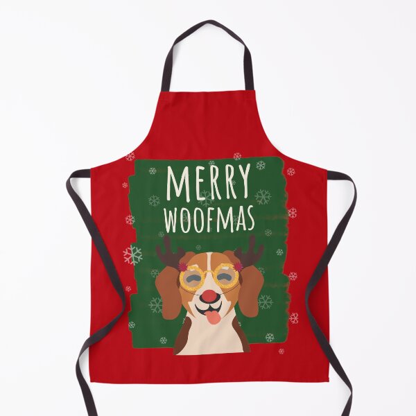 Item preview, Merry Woofmas Christmas Festive Antlers Red Nose Beagle Red designed and sold by Sunny Collections.