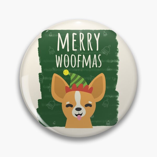 Item preview, Merry Woofmas Christmas Festive Elf Hat Chihuahua designed and sold by Sunny Collections.