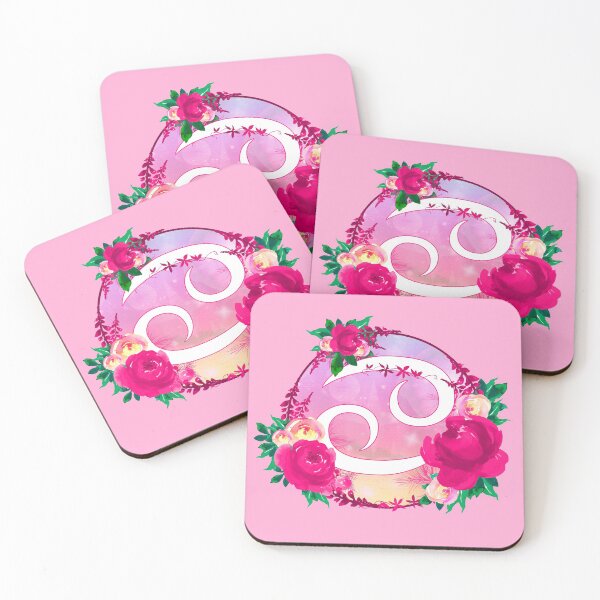Item preview, Cancer Zodiac Horoscope Pink Floral Monogram designed and sold by Bumblefuzzies.