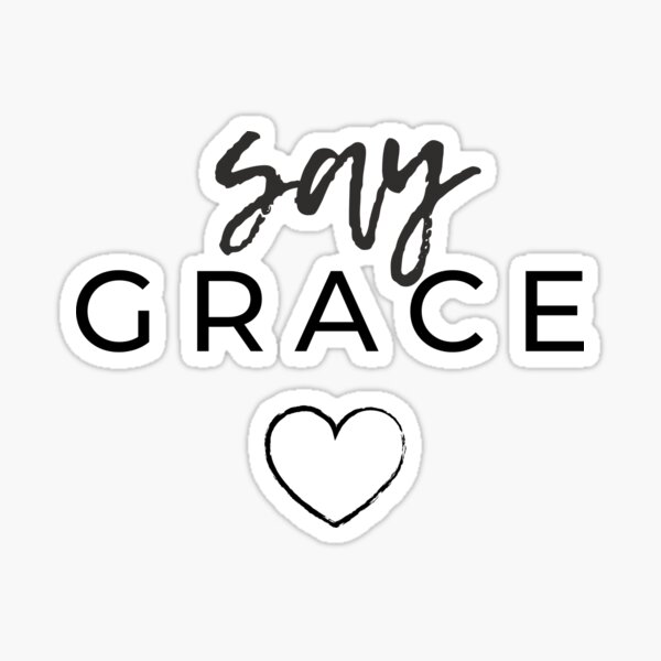 Item preview, Say Grace Minimalist Typography by Christie Olstad designed and sold by Christie Olstad.