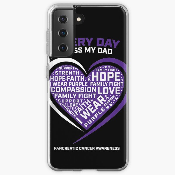 Purple-Gifts-In-Memory-Of-My-Dad-Pancreatic-Cancer-Awareness-Tank-Top Samsung Galaxy Soft Case