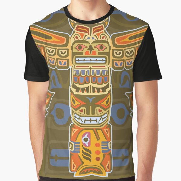 Alaskan Totem Poles Graphic T-Shirt