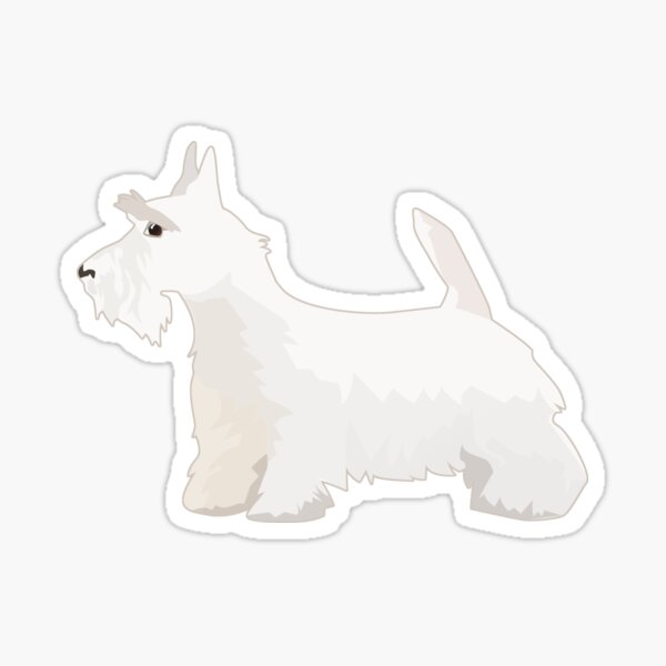 Wheaten Scottie Terrier Dog Breed Silhouette Sticker