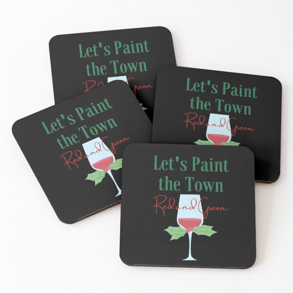 Item preview, Let's Paint The Town Red And Green designed and sold by Mamalia.
