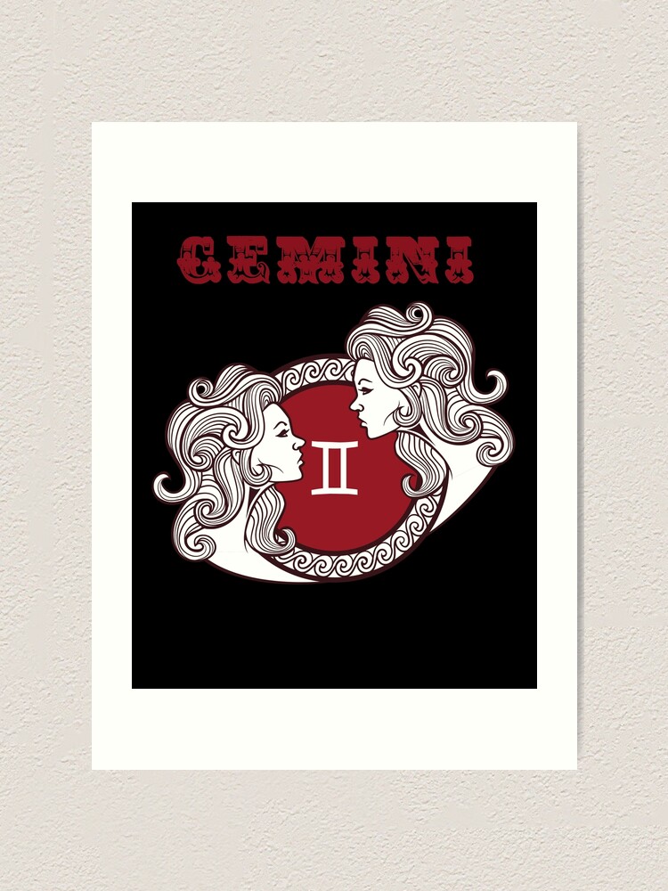 Zodiac sign Gemini May 21st to June 20th Art Print