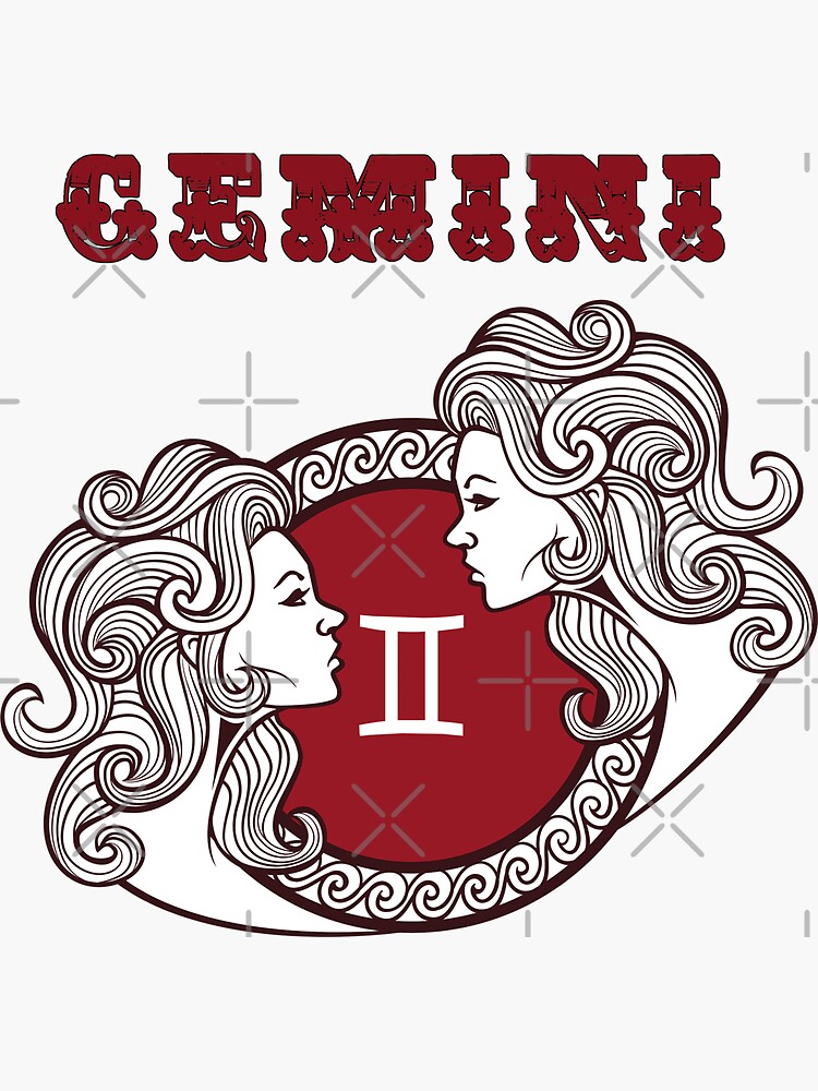 Zodiac sign Gemini May 21st to June 20th Sticker