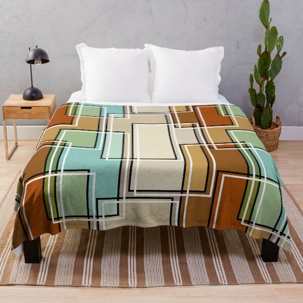 Item preview, Colorful Mid Century Modern Rectangle Pattern designed and sold by Elsy's Art.