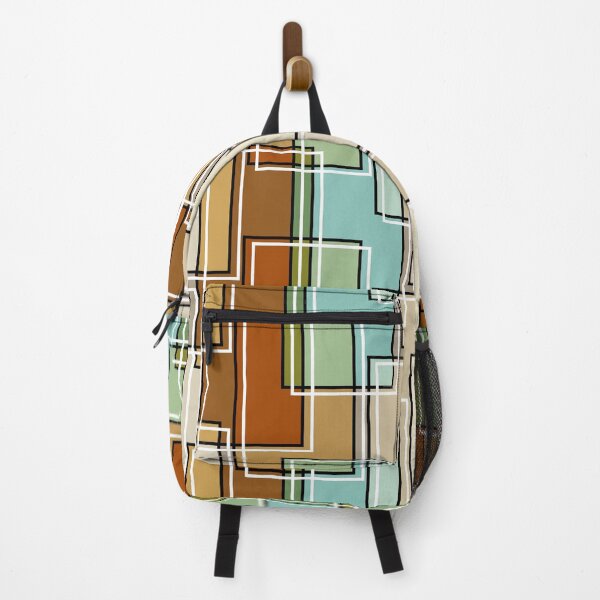 Item preview, Colorful Mid Century Modern Rectangle Pattern designed and sold by Elsy's Art.